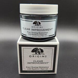 NIB ORIGINS Clear Improvement Pore Clearing Moisturizer w Bamboo Charcoal 1.7 oz